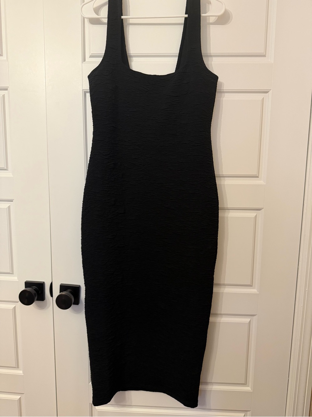 Good American Scrunchie Midi Dress Black - Size 3/Large